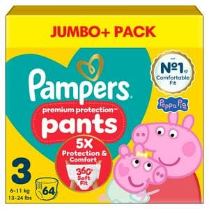 Pampers Premium Protection Nappy Pants Size 3, 6kg-11kg x64