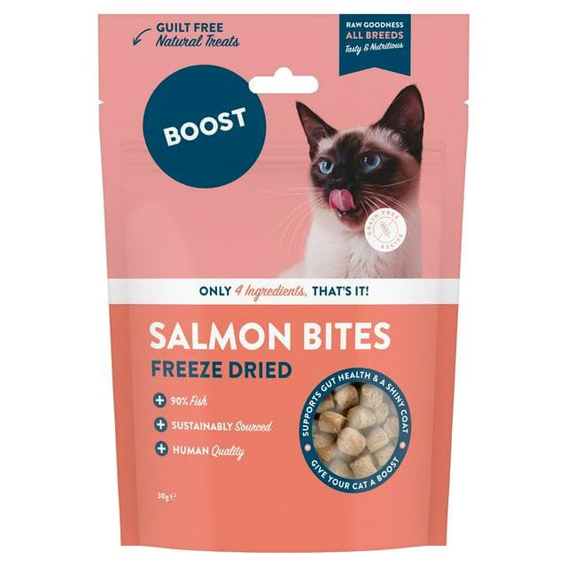 Boost Salmon Bites Freeze Dried Cat Treat 30g - gallery image 1