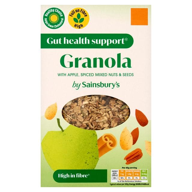 Sainsbury's 400g Spiced Mixed Nuts & Seeds with Apple Granola - gallery image 1