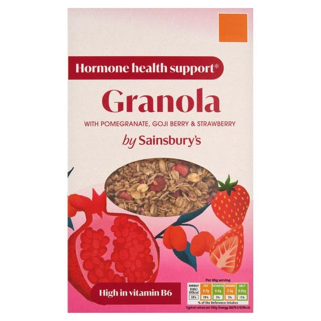 Sainsbury's Granola with Pomegranate, Goji Berry & Strawberry 400g - gallery image 1