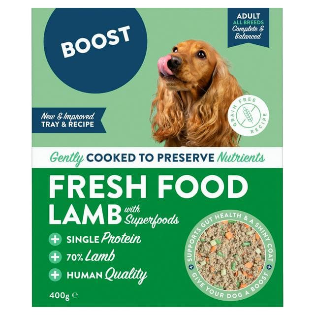 Boost Fresh Food Lamb with Superfoods Dog Food 400g - gallery image 1