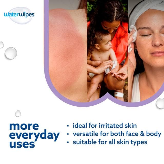 WaterWipes 90 x Sensitive+ 3 In 1 Body & Intimate XL Wipes - gallery image 4