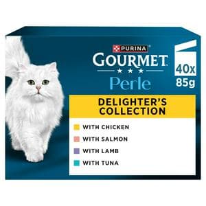Gourmet Perle Delighters Collection in Gravy Wet Cat Food 40 x 85g