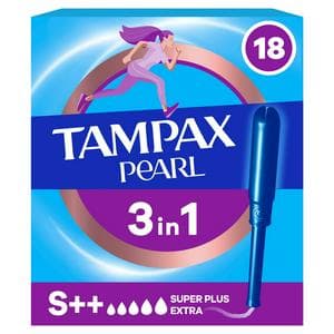 Tampax Pearl 18 x Super Plus Extra Tampons with Applicator