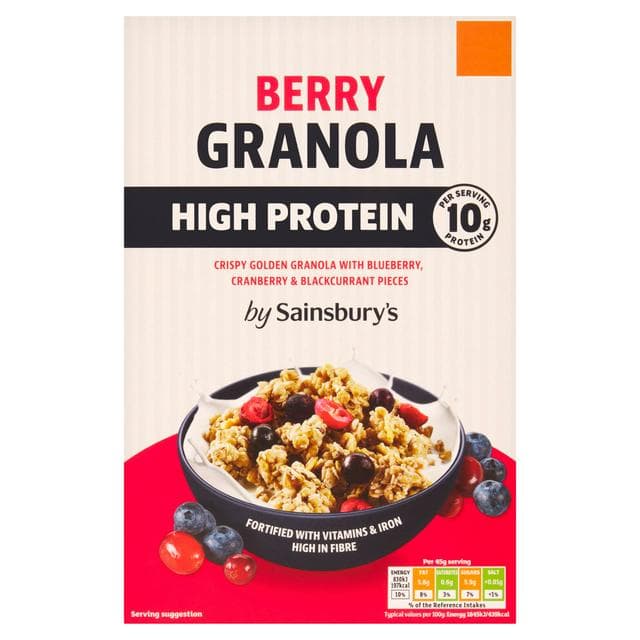 Sainsbury's High Protein Berry Granola 375g - gallery image 1