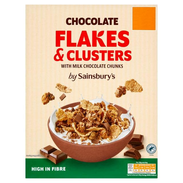 Sainsbury's Chocolate Flakes & Clusters with Milk Chocolate Chunks 500g - gallery image 1