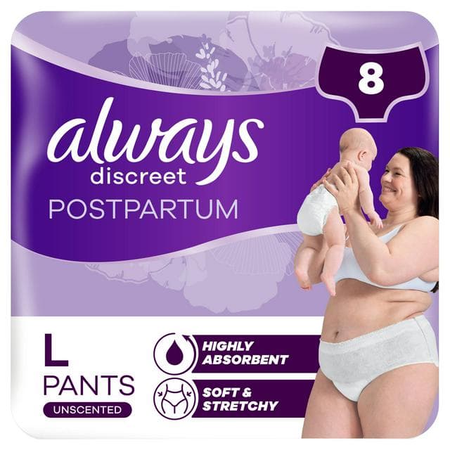 Always Discreet Postpartum & Adult Incontinence Pants Size L - gallery image 1
