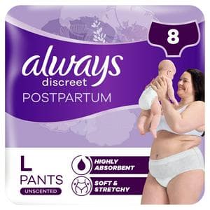 Always Discreet Postpartum & Adult Incontinence Pants Size L