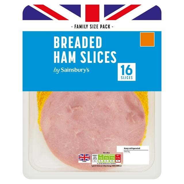 Sainsbury's Breaded Ham Slices x16 400g - gallery image 1