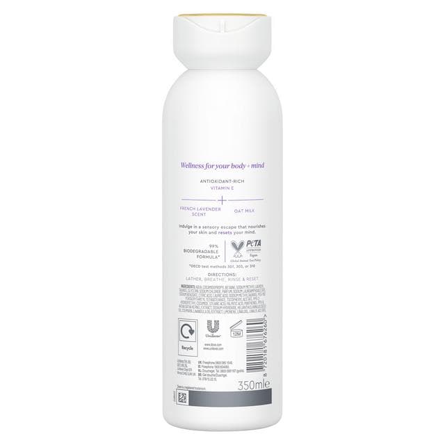 Dove 350ml Body + Mind French Lavender & Oat Milk Serum Body Wash - gallery image 6