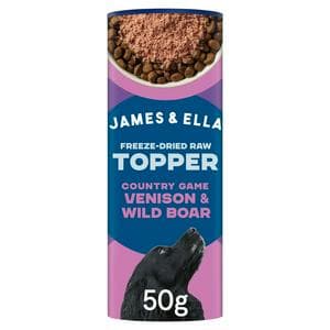 James & Ella Freeze Dried Raw Topper Country Game Venison & Wild Boar for Dogs 50g