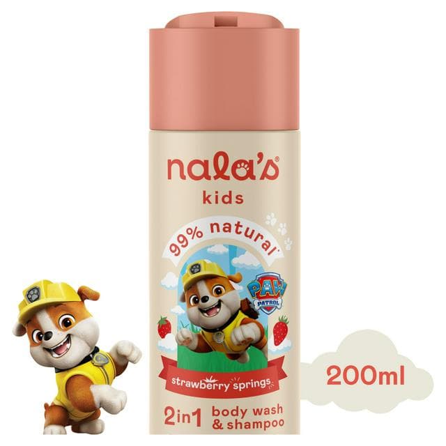 Nala's Kids Strawberry Springs 2 in 1 Body Wash & Shampoo 200ml - gallery image 1