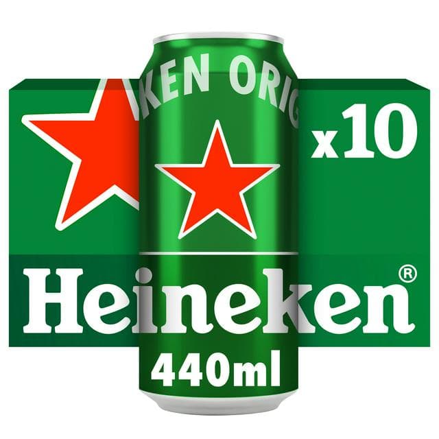 Heineken Original Premium Lager Beer 5% ABV Can 10 x 440ml - gallery image 1