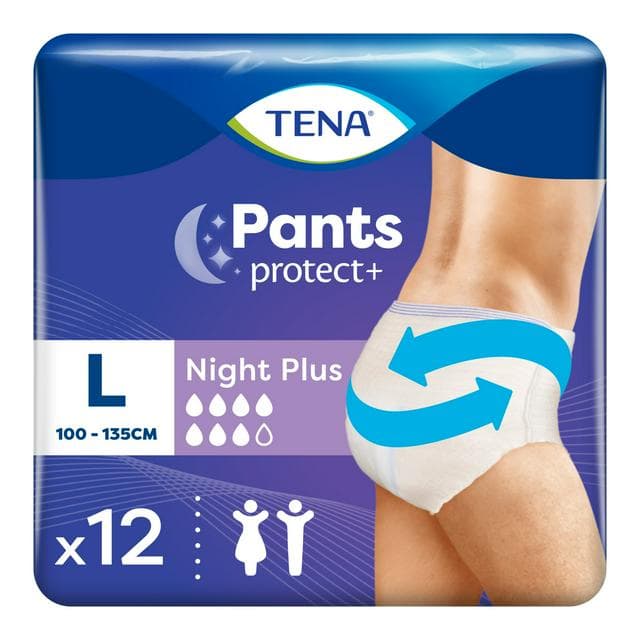 TENA Incontinence Pants Protect + Plus Night Large Pack x12 - gallery image 1