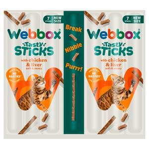 Webbox Tasty Sticks with Chicken & Liver Cat Treats 7 x 5g