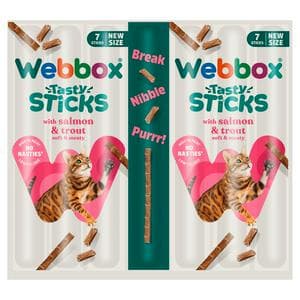 Webbox Tasty Sticks with Salmon & Trout Cat Treats 7 x 5g