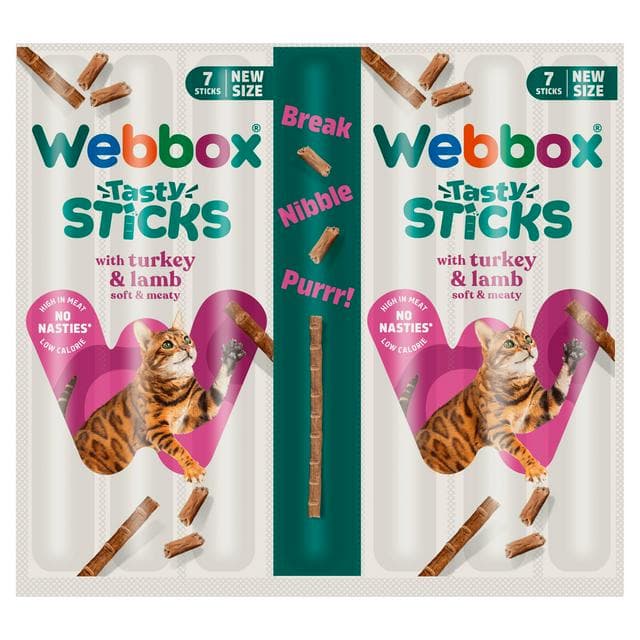 Webbox Tasty Sticks with Turkey & Lamb Cat Treats 7 x 5g - gallery image 1