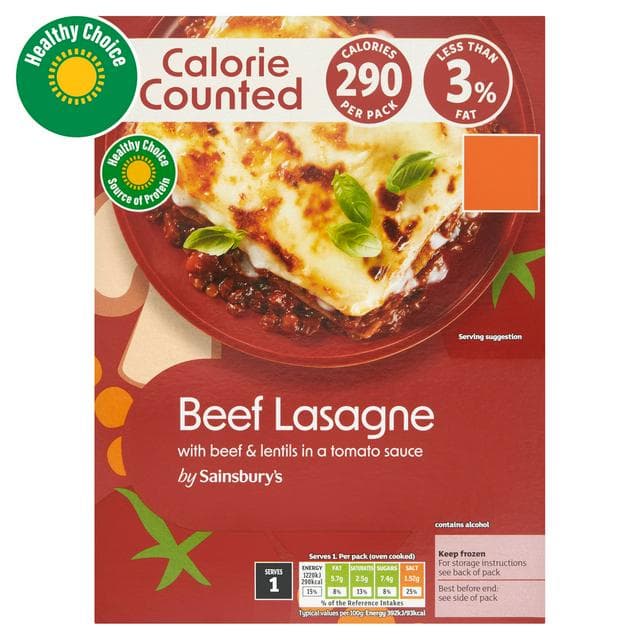 Sainsbury's Calorie Counted Beef Lasagne 350g - gallery image 1