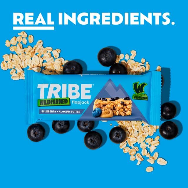 Tribe Wildfarmed Blueberry + Almond Butter Flapjack Bars 3 x 50g - gallery image 2
