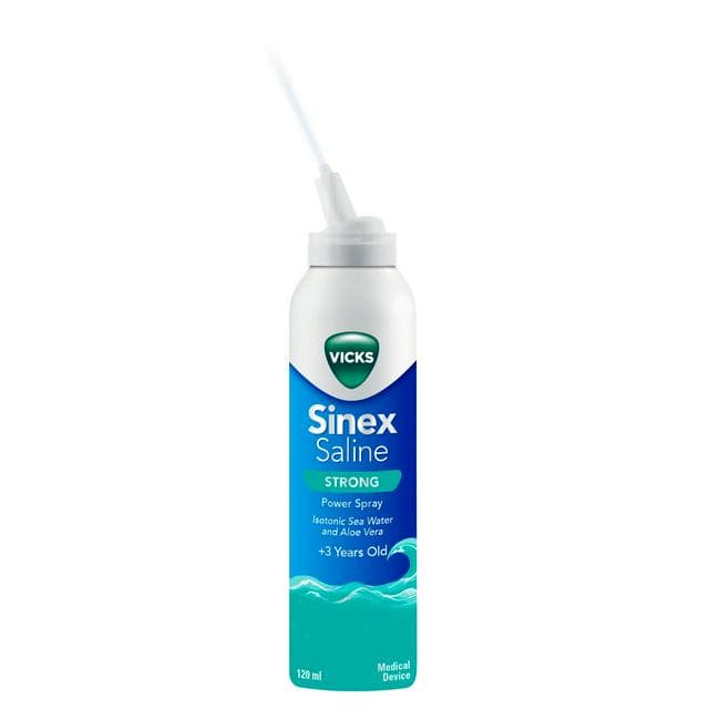 Vicks Sinex Strong Saline Nasal Spray 3 in 1 Action Suitable from 3 Years+ 120ml - gallery image 1