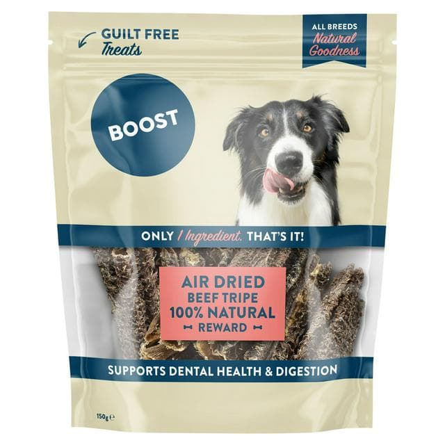 Boost Air Dried Beef Tripe Dog Treats 150g - gallery image 1