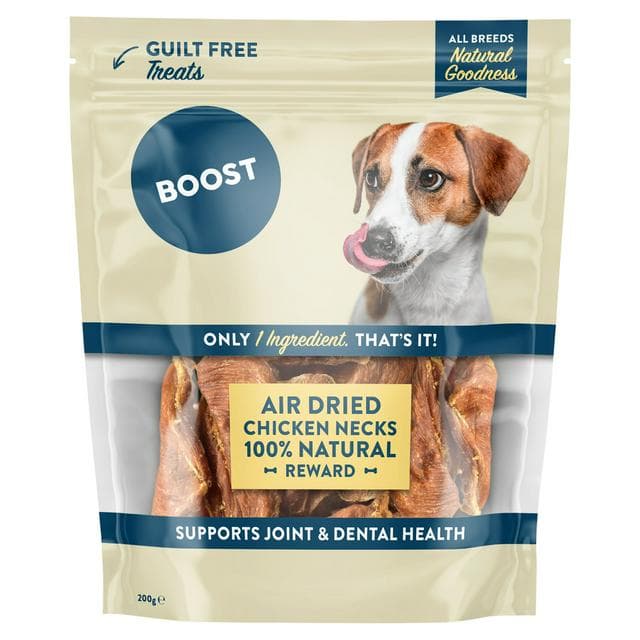 Boost Air Dried Chicken Necks Dog Treats 200g - gallery image 1