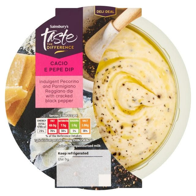 Sainsbury's Cacio E Pepe Dip, Taste the Difference 170g - gallery image 1