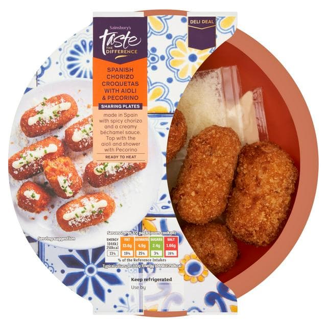 Sainsbury's Chorizo Croquetas with Aioli, Taste the Difference 200g - gallery image 1
