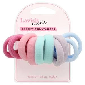 Lavish Mini Soft Ponytailers x10