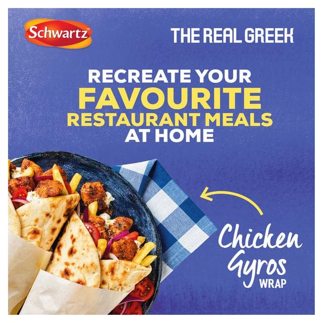 Schwartz the Real Greek Chicken Gyros Wrap Recipe Mix 20g - gallery image 2