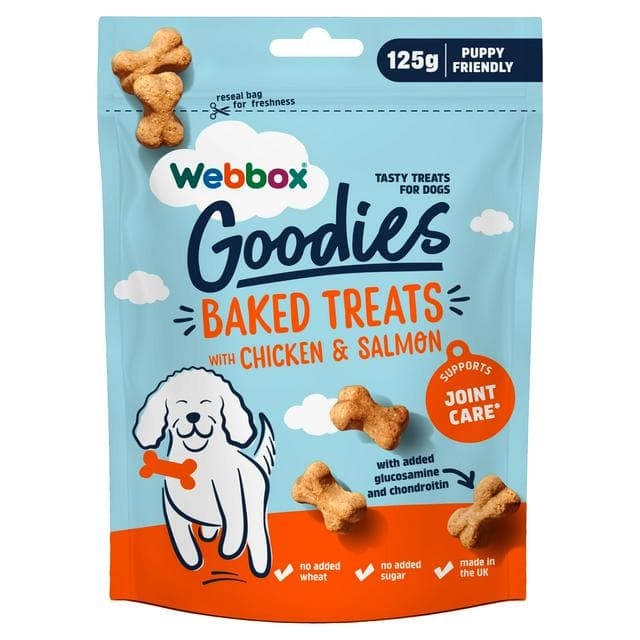 Webbox Goodies Baked Treats with Chicken & Salmon for Dogs 125g - gallery image 1