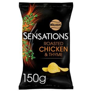 Walkers Sensations Roasted Chicken & Thyme Sharing Crisps 150g