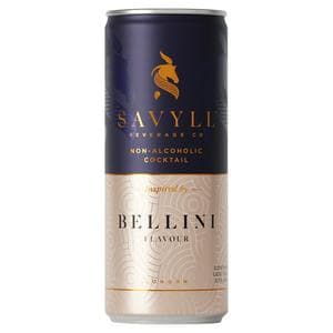 Savyll Beverage Co. 250ml Alcohol Free Bellini Flavour Cocktail Can