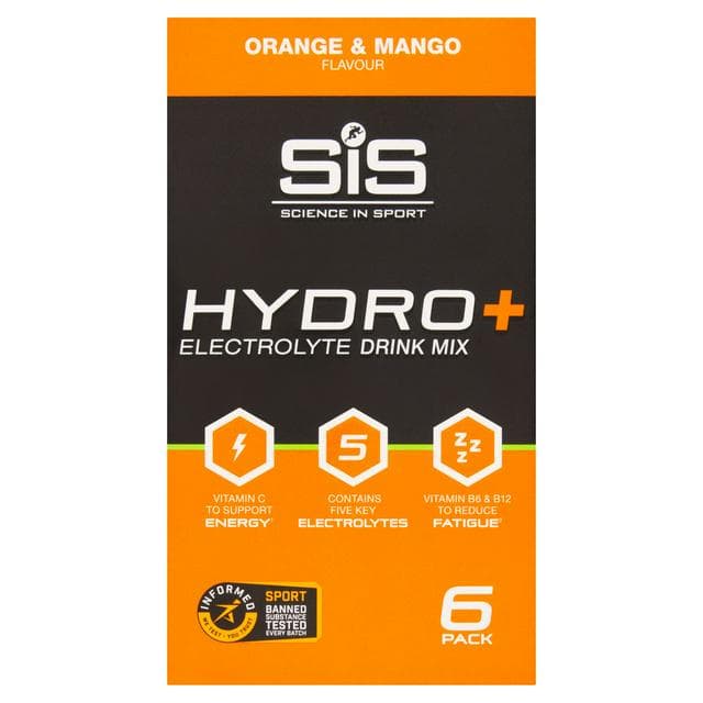Science in Sport Orange & Mango Flavour Hydro+ Electrolyte Drink Mix 6 x 4.3g - gallery image 1