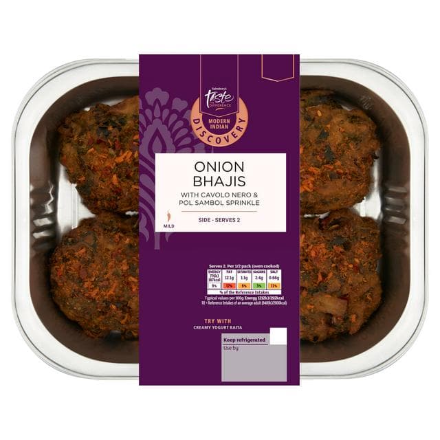 Sainsbury's Discovery 142g Onion Bhajis, Taste the Difference - gallery image 1