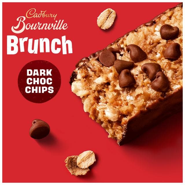 Cadbury Bournville Brunch 4 x 28g Oats Dark Chocolate Chip Multipack Cereal Bars - gallery image 2