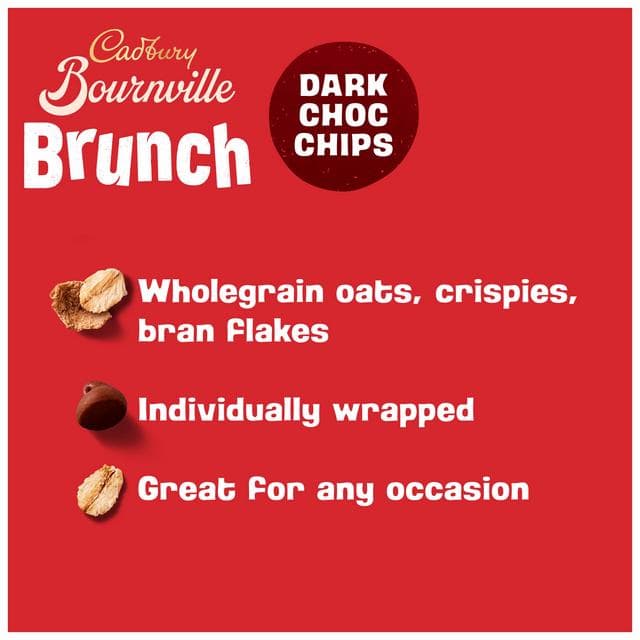 Cadbury Bournville Brunch 4 x 28g Oats Dark Chocolate Chip Multipack Cereal Bars - gallery image 3