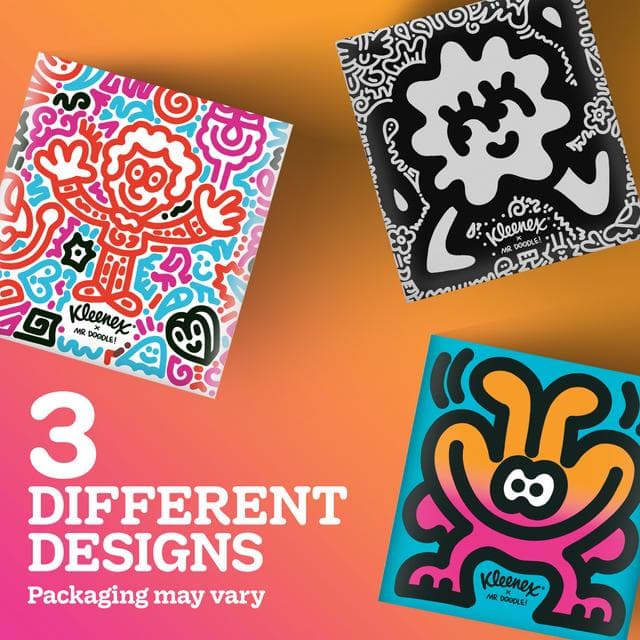 Kleenex Tissues Mr Doodle Cube Tissues Box, Limited Edition x48 - gallery image 3