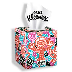 Kleenex Tissues Mr Doodle Cube Tissues Box, Limited Edition x48