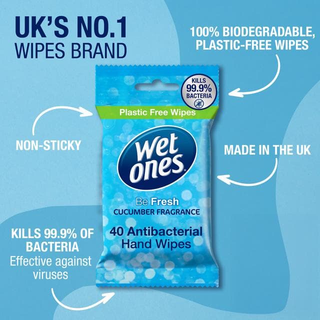 Wet Ones Be Fresh 40 x Anti-Bacterial Hand Wipes - gallery image 3