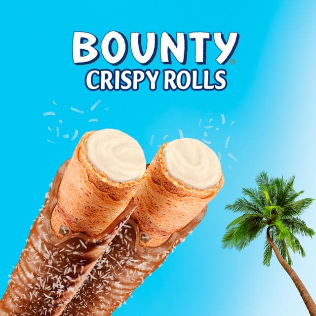 Bounty Milk Chocolate & Coconut Crispy Rolls Snack Bars Multipack 5 x 23.4g - gallery image 2