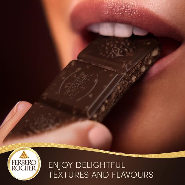 Ferrero Rocher 70% Cocoa Dark Chocolate Bar with Hazelnut & Cocoa Filling 90g - gallery image 5