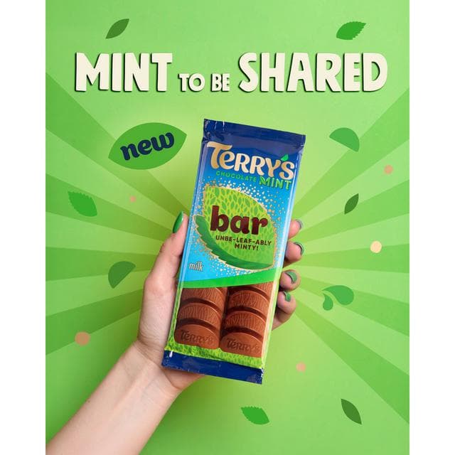 Terry's Milk Chocolate Mint Bar 90g - gallery image 2
