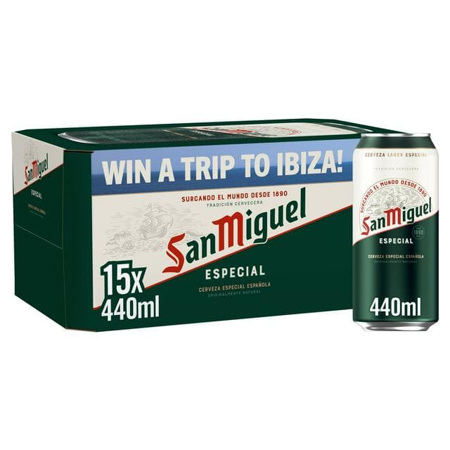 San Miguel Premium Lager Beer 15 x 440ml - gallery image 1