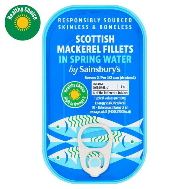 Sainsbury's Mackerel in Springwater 125g - gallery image 1