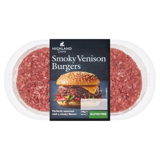 Highland Game Smoky Venison Burgers 340g - gallery image 1