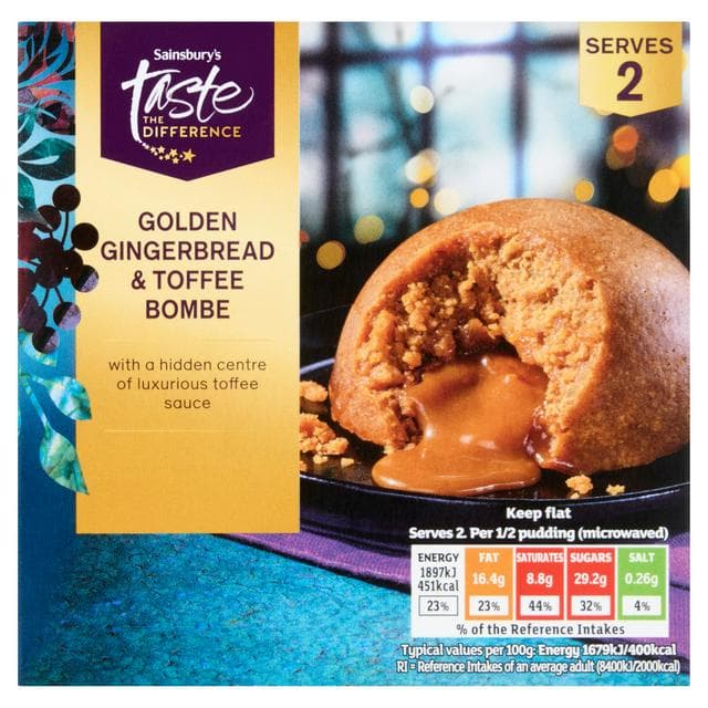Sainsbury's 227g Golden Gingerbread & Toffee Bombe, Taste the Difference - gallery image 1