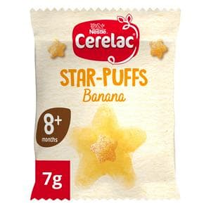 Cerelac Banana Star Puffs Baby Food Snack 8+ Months 7g