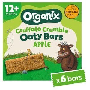 Organix 6 x 23g Gruffalo Crumble Apple Oaty Bars Toddler Multipack Snacks