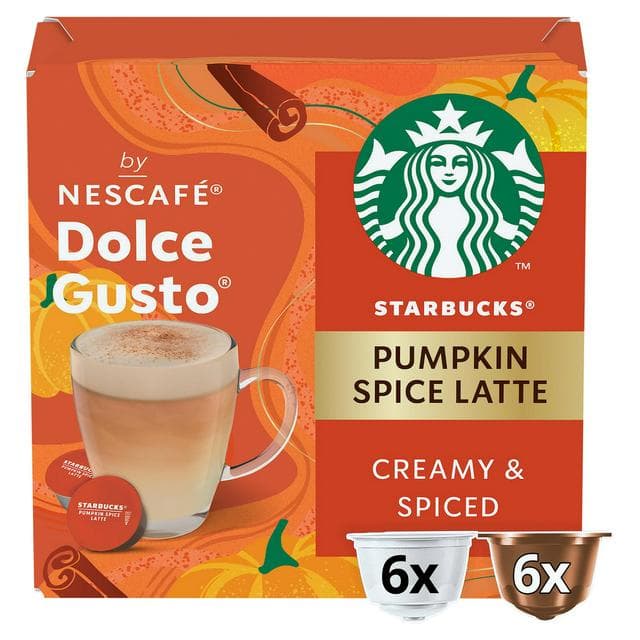 Starbucks 12 x Pumpkin Spice Latte by Nescafé Dolce Gusto Coffee Pods, Limited Edition - gallery image 1